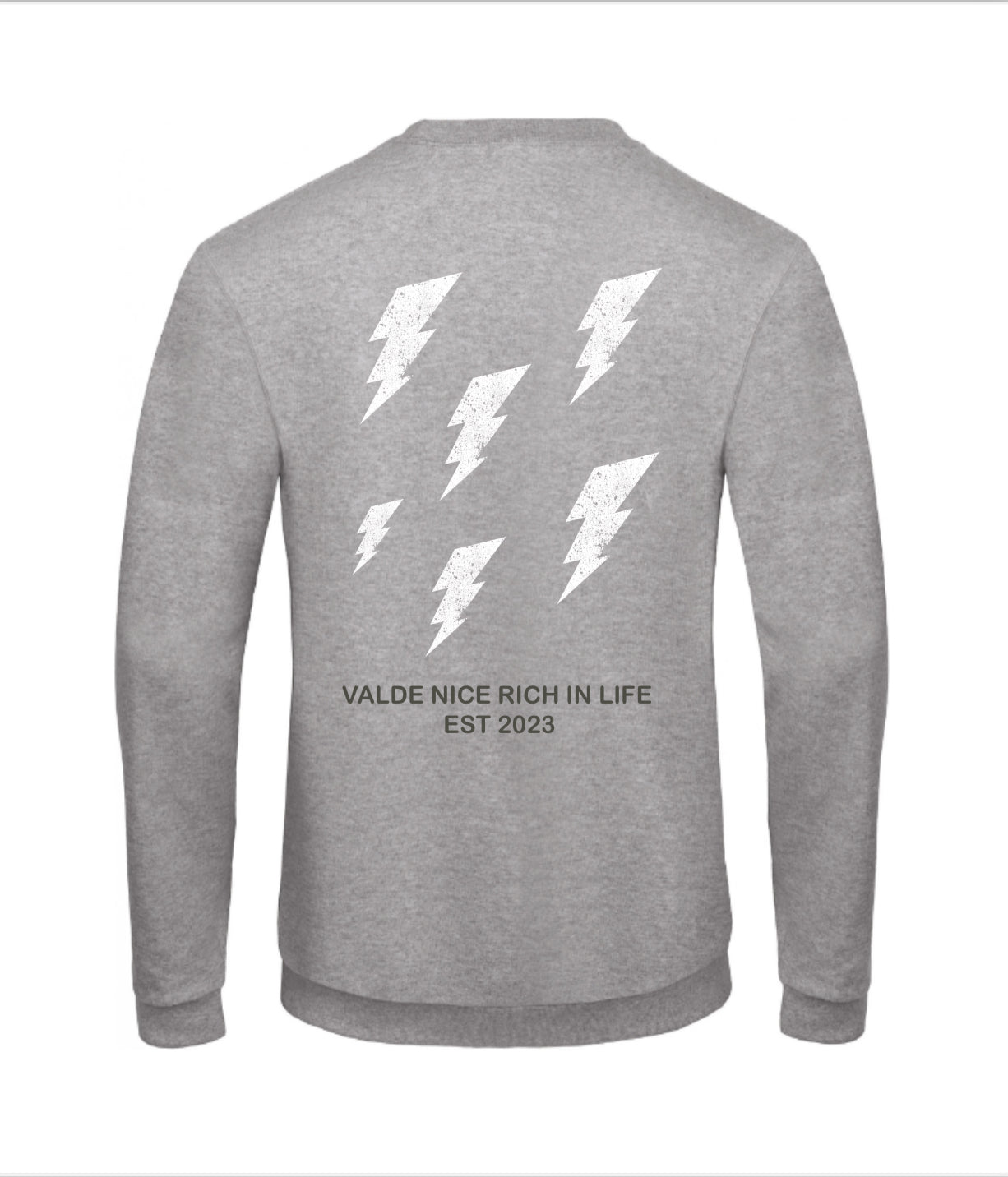 De bliksem sweater grijs