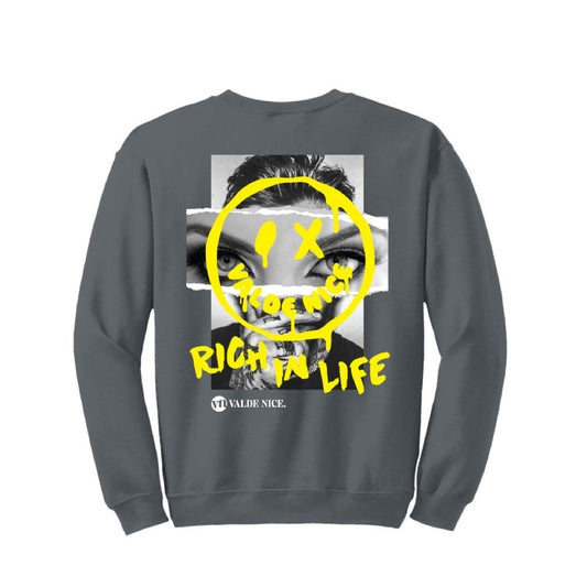 Charcoal Rich In Life Sweater